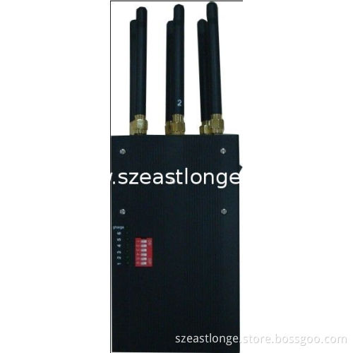 Gsm / Blue tooth Gps Signal Jammer 30dbm , Black 850mhz Cdma jammer